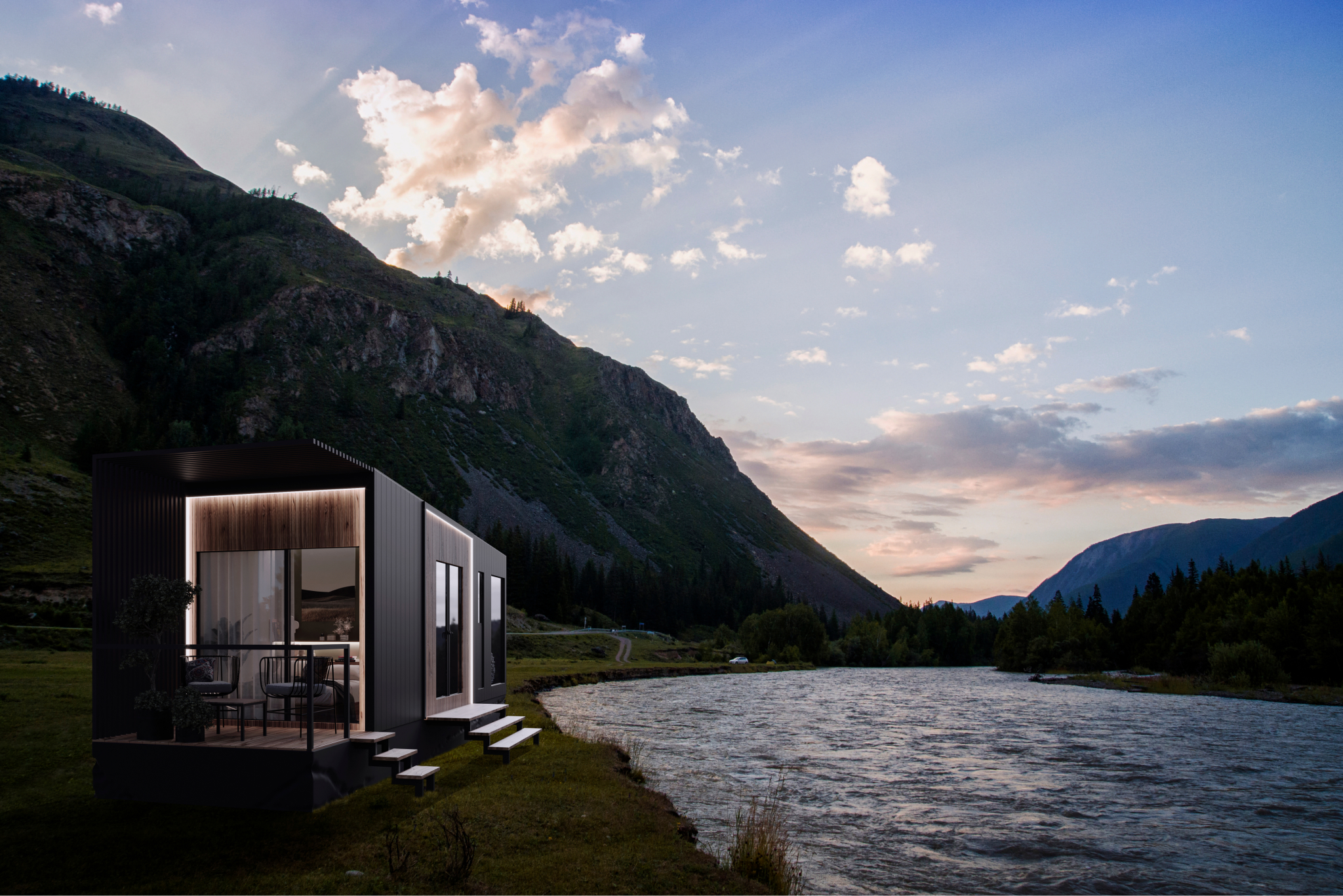 Tiny House, Containerhuis, Modulehuis, Mini-huis, 16,72 m² - voor 2 personen - Model 0 Tiny House, Containerhuis, Modulehuis, Mini-huis, 16,72 m² - voor 2 personen - Model 0