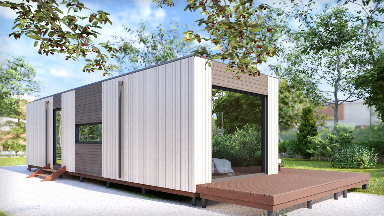  Tiny House - Modulair Huis - Сontainerhuis - Mini Huis, Prefab Huis - 40 m² - Energiezuinig - SIP-Model