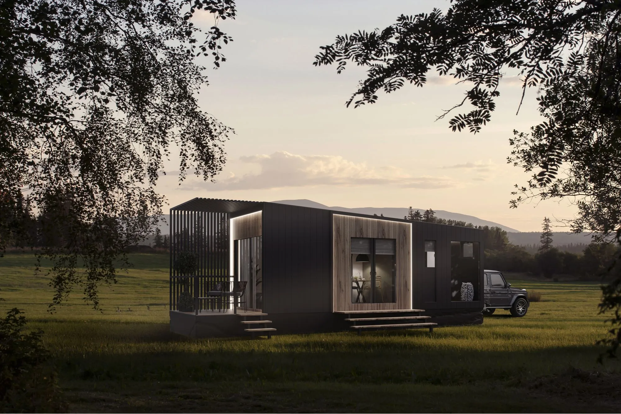 Tiny House, Containerhuis, Modulehuis, Mini-huis, 16,72 m² - voor 2 personen - Model 0 Tiny House, Containerhuis, Modulehuis, Mini-huis, 16,72 m² - voor 2 personen - Model 0