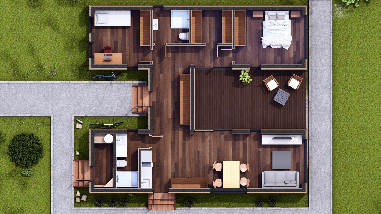  Tiny House - Modulair Huis - Сontainerhuis - Mini Huis, Prefab Huis - 88,6 m² - Energiezuinig - SIP-Model