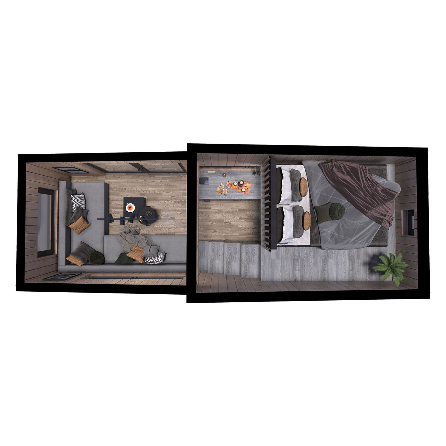 Tiny House, Containerhuis, Modulair huis, Mini-huis - Model Green Day Tiny House, Containerhuis, Modulair huis, Mini-huis - Model Green Day