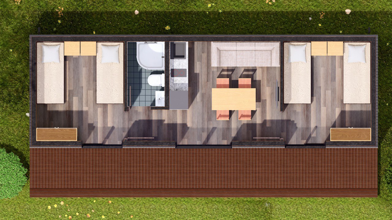 Tiny House - Modulair Huis - Сontainerhuis - Mini Huis, Prefab Huis - 39 m² - Energiezuinig - SIP-Model